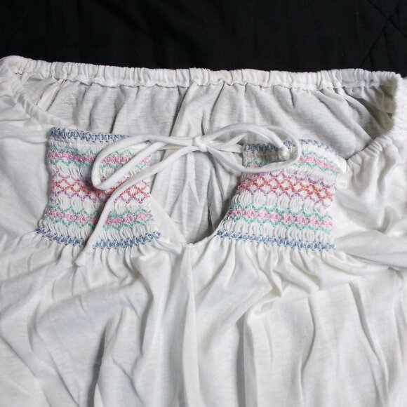 Vintage 60s You Babes Cropped Embroidered Top Shirt Blouse Hippy - Picture 1 of 6